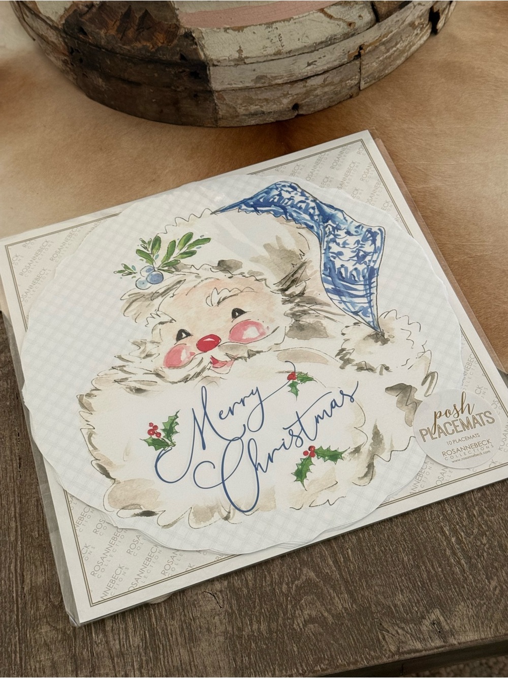 Brand NWT (10) Merry Christmas Decorative Paper Placemat Rosanne Beck Collection